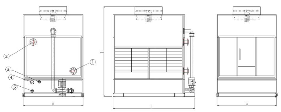 Crossflow Cooling Tower (Closed Circuit Steel Cooling Tower)