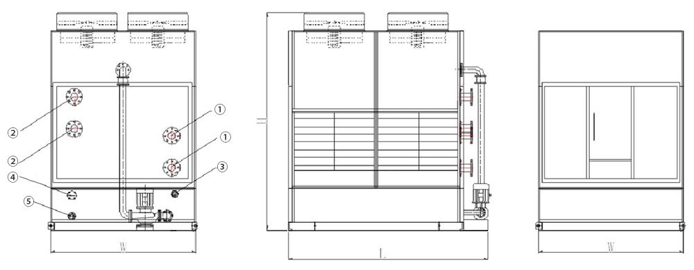 Crossflow Cooling Tower (Closed Circuit Steel Cooling Tower)